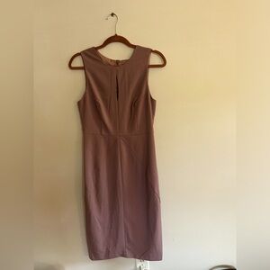 High Neck Fitted Pink Dress